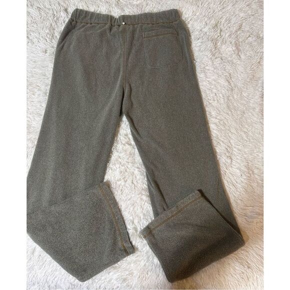Men's terry cloth drawstring elastic waist olive sweatpants 34x33 - Picture 5 of 7